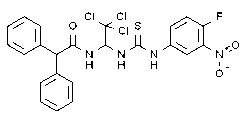 2,2-Diphenyl-n-(2,2,2-trichloro-1-[3-(4-fluoro-3-nitrophenyl)thioureido]ethyl)acetamide