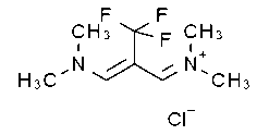 3-(Dimethylamino)-N,N-dimethyl-2-(trifluoromethyl)-2-propen-1-aminium chloride
