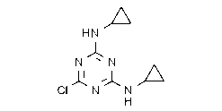 2-Chloro-4,6-bis(cyclopropylamino)-triazine