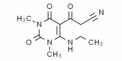 6-(Ethylamino)-1,2,3,4-tetrahydro-1,3-dimethyl-beta-2,4-trioxo-5-pyrimidinepropanenitrile