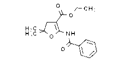 3-Furancarboxylic acid, 2-(benzoylamino)-4,5-dihydro-5,5-dimethyl-, ethyl ester